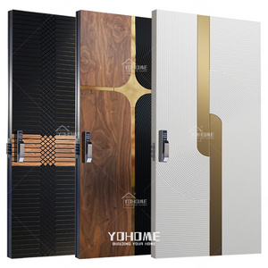 UK luxury steel apartment doors fireproof external door luxury homes palace doors