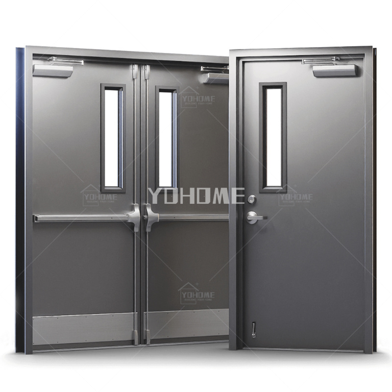 China top project manufacturer custom used commercial fire doors double fire resistant hospital doors fire exit door