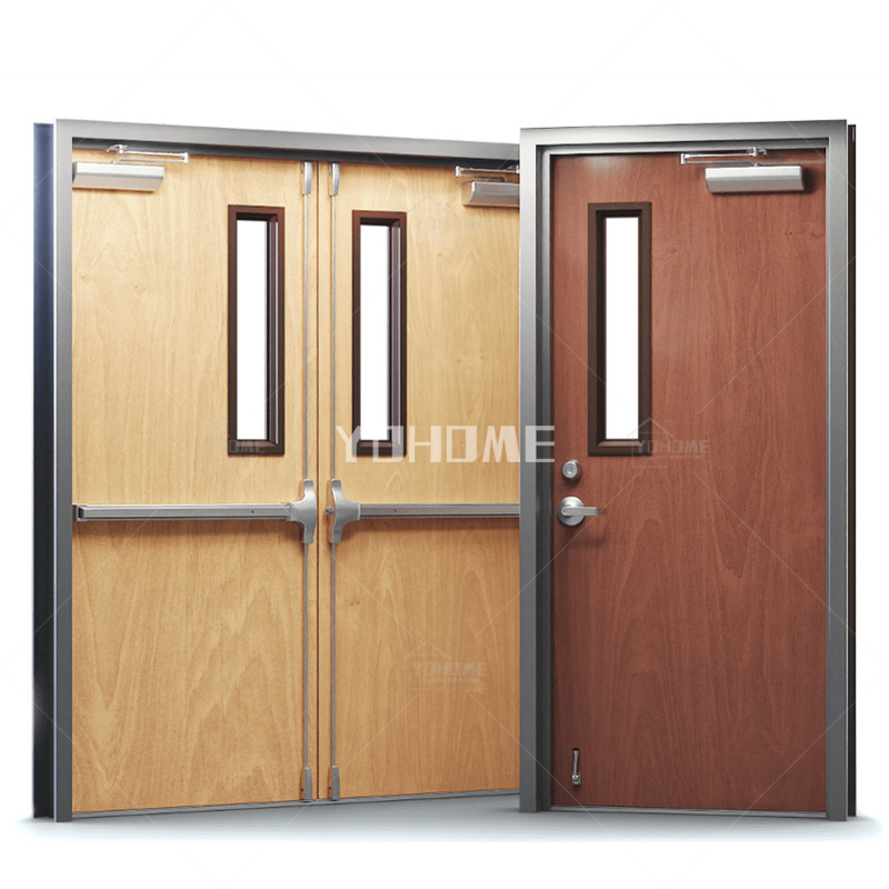 China top project manufacturer custom used commercial fire doors double fire resistant hospital doors fire exit door