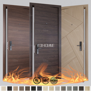 China factory price ul fire resistant hotel doors wood apartment doors fireproof hot selling wholesale price wood fireproof door