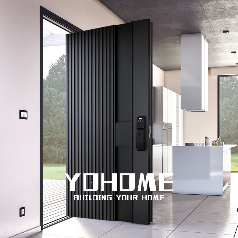 Guangdong yohome custom doors for houses exterior steel saudi arabia luxury door home exterior oversize entry door