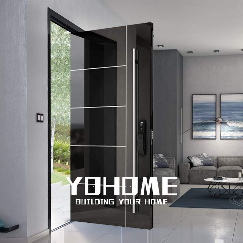 Guangdong yohome custom doors for houses exterior steel saudi arabia luxury door home exterior oversize entry door