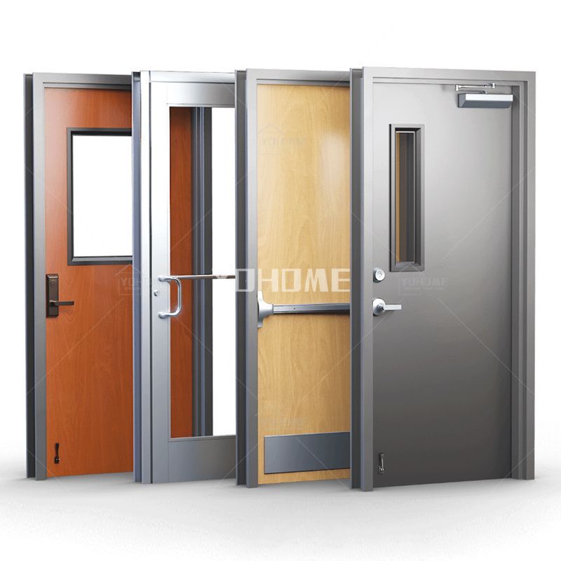 China top project manufacturer custom used commercial fire doors double fire resistant hospital doors fire exit door