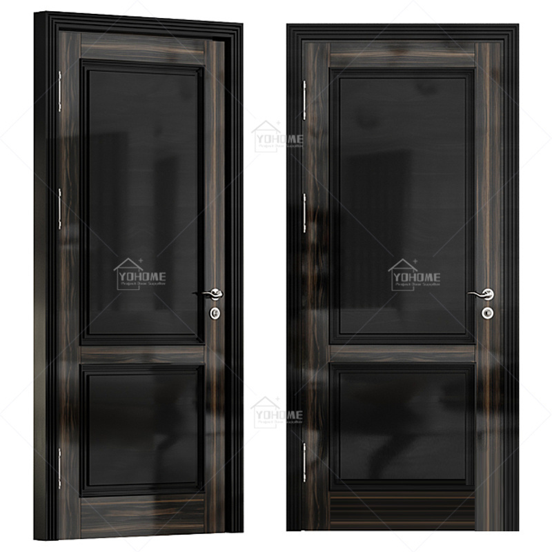 Yohome custom black luxury inside doors latest design Nigeria steel interior door internal fiber bathroom door