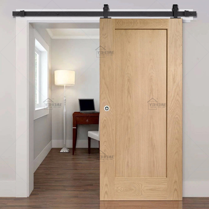 Korean modern design soundproof interior sliding barn door kit sliding wooden glass barn door 55 inch x84 the barn door