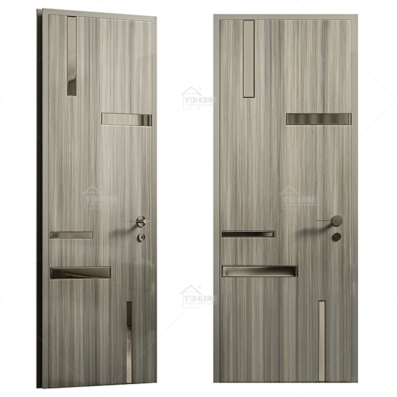 Yohome custom black luxury inside doors latest design Nigeria steel interior door internal fiber bathroom door