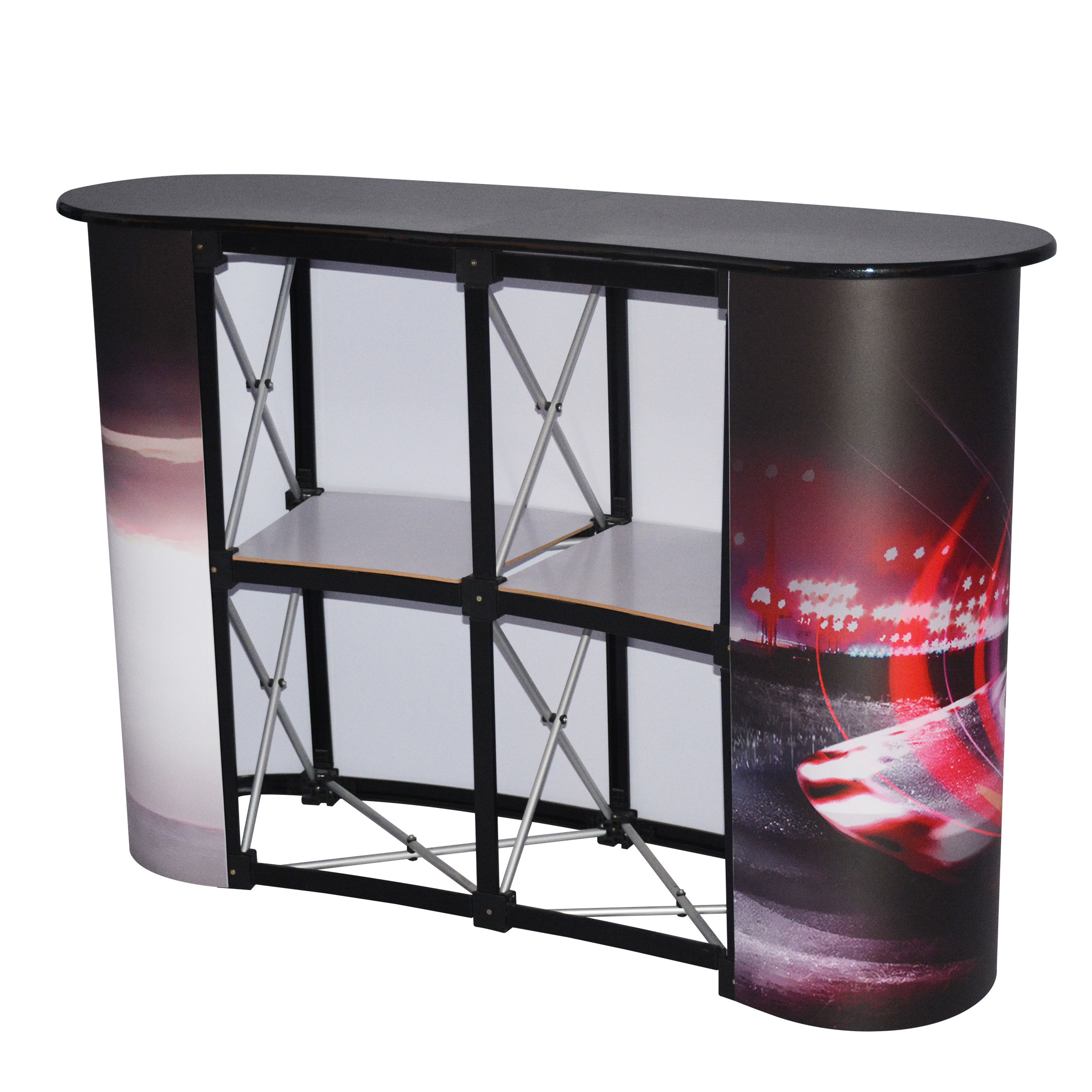 Advertising Magnetic Promotion Table Exhibition Reception Table Pop Up Stand Portable Reception Counter Promotion Table Counter