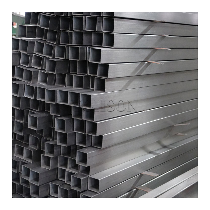 Aisi  Decorative Stainless Steel Tube 201 304 316 316l 304l Rectangular Square SS Hairline Hollow Section Stainless Steel