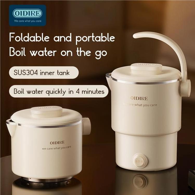 500ml MINI electric foldable kettle hot water kettle electric kettle stainless steel camping & hiking accessories