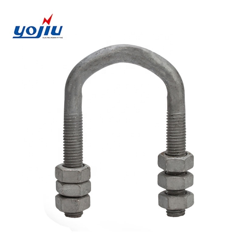 Factory price hot-dip galvanized steel U bolt and nut types of nuts and bolts