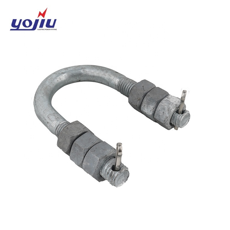 Factory price hot-dip galvanized steel U bolt and nut types of nuts and bolts