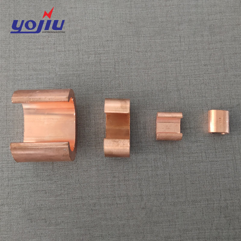 Electric Power Wire Fitting Copper Earth Rod C-Type Clamp Brass Cable Clamp Inch Measurement System Connection Application Small