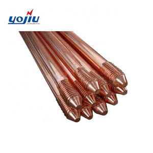 Copper Bonded Ground Earth Rod Price Copperweld Clad Steel Lightning Protection Copper Layer and Steel Core OEM Service Offered