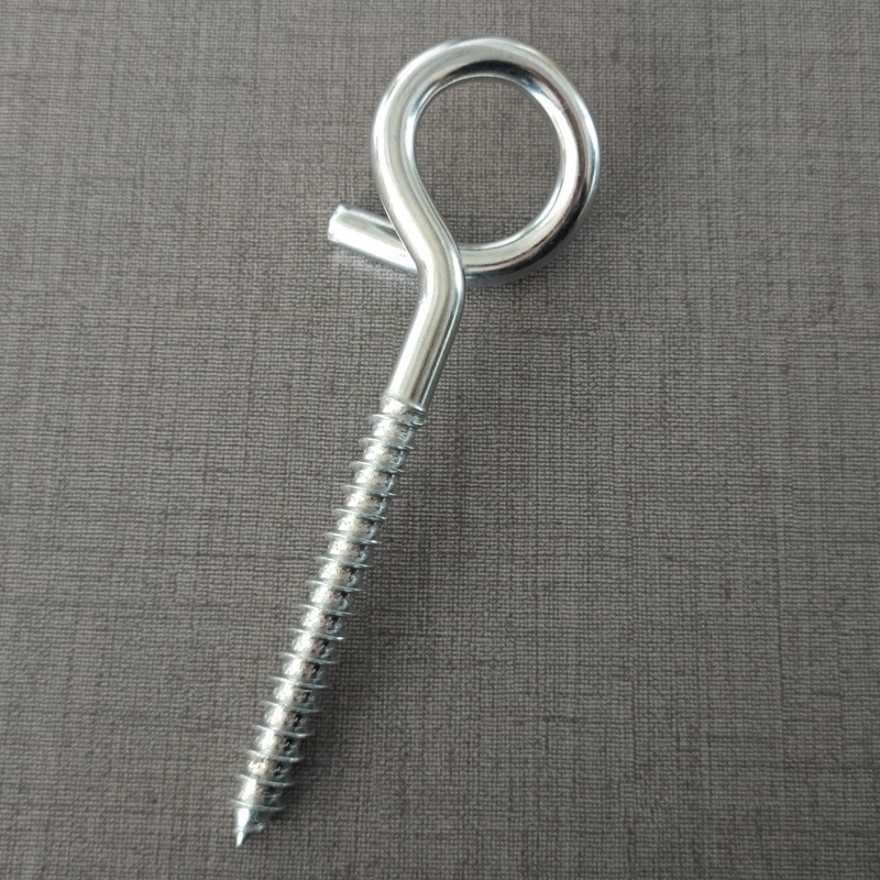 Dead End Bolt Stainless Steel Hooks Cable Wire Fixing Nail Eye Metal Screw Pigtail Hook