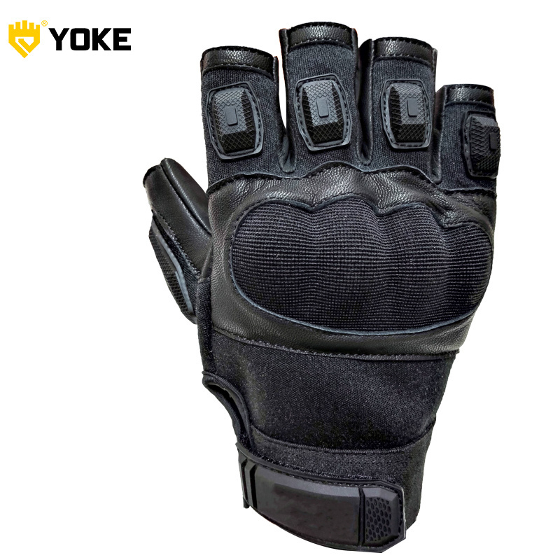 Half Finger leather Motorcycle riding gloves Sports Outdoor Camping Shooting Hiking Tactical Gloves