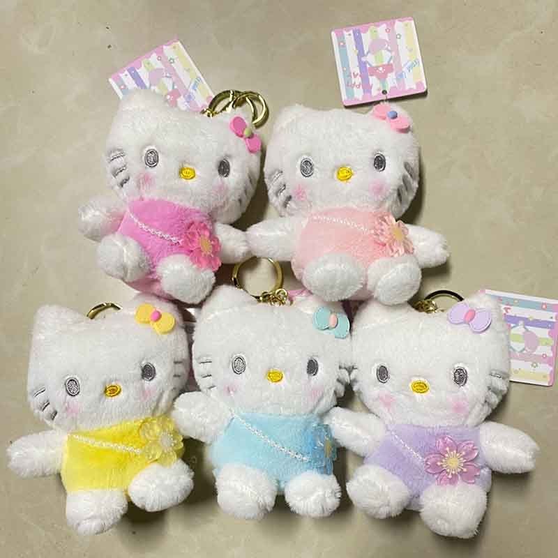 Sanrio Kuromi Cute Rabbit Plushie Keychain PP Cotton Stuffed Animal Toy Christmas Gifts for Kids