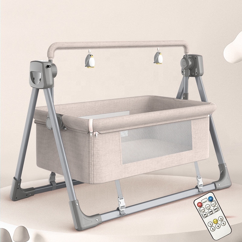 portable steel frame new born baby cradle swing