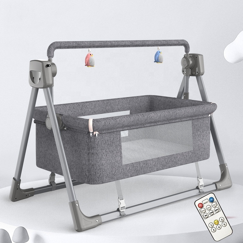 portable steel frame new born baby cradle swing