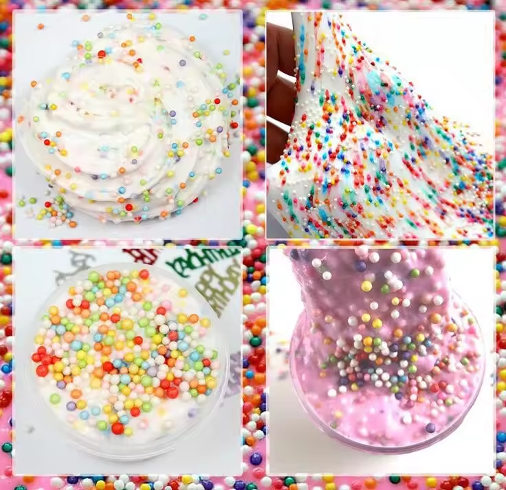 2024 Best Seller Foam Beads Slime Making Kit styrofoam foam balls Slime For Kids DIY Slime Toys