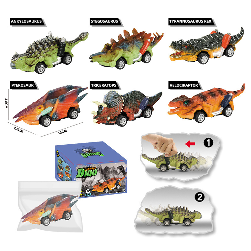 Car Toy Dino Cars Vehicles Monster Truck Dinosaur Toys Play Set for 3 4 5 6 7 Year Old Boys 2