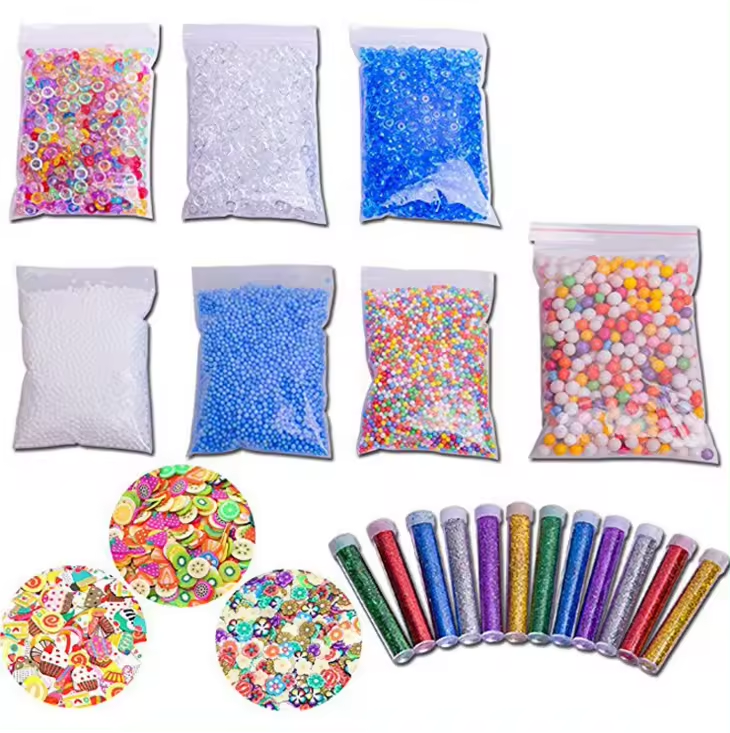 2024 Best Seller Foam Beads Slime Making Kit styrofoam foam balls Slime For Kids DIY Slime Toys