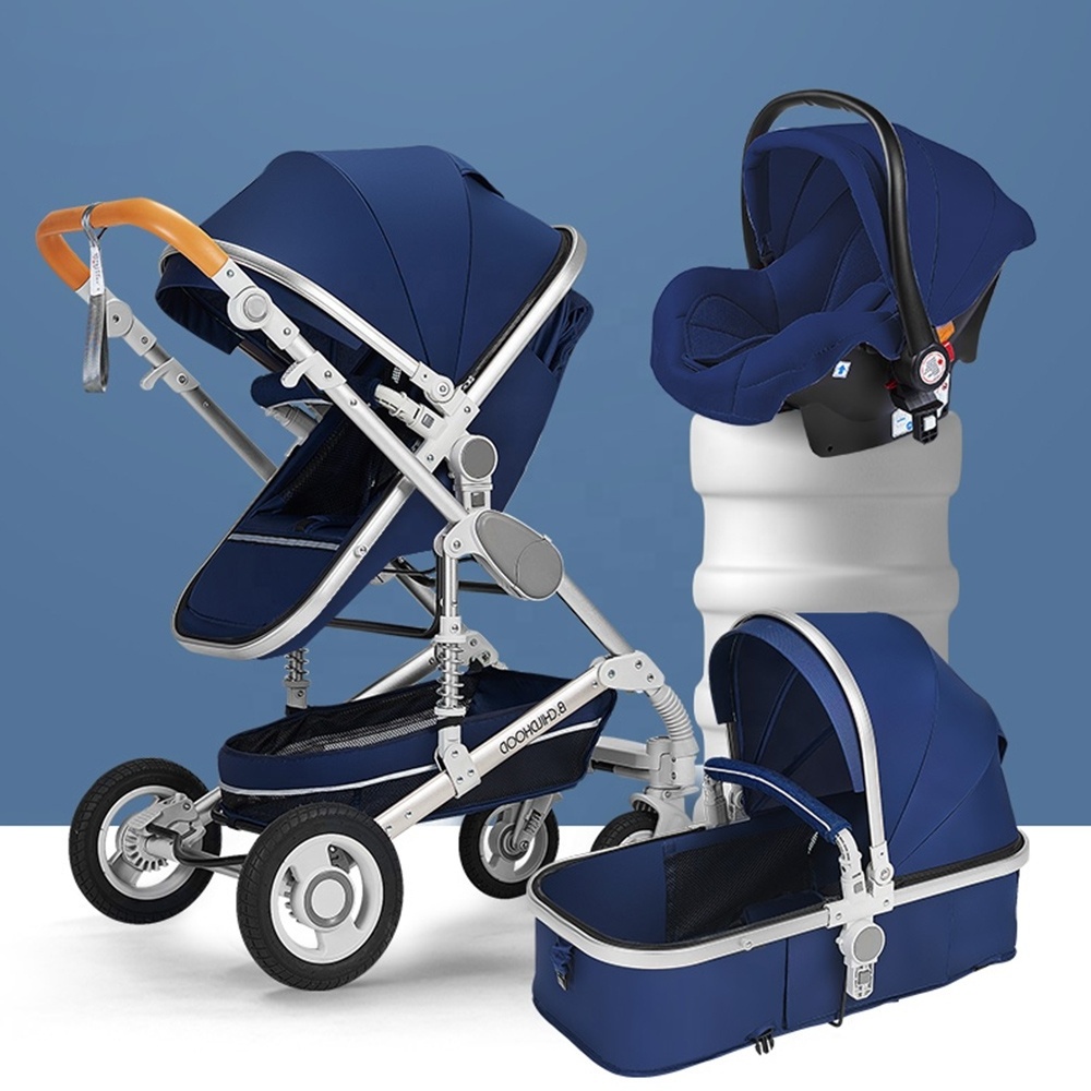 Purorigin 2024 products 3 in 1aluminum frame trend expedition stroller wagon with baby car seat 0-3 years old