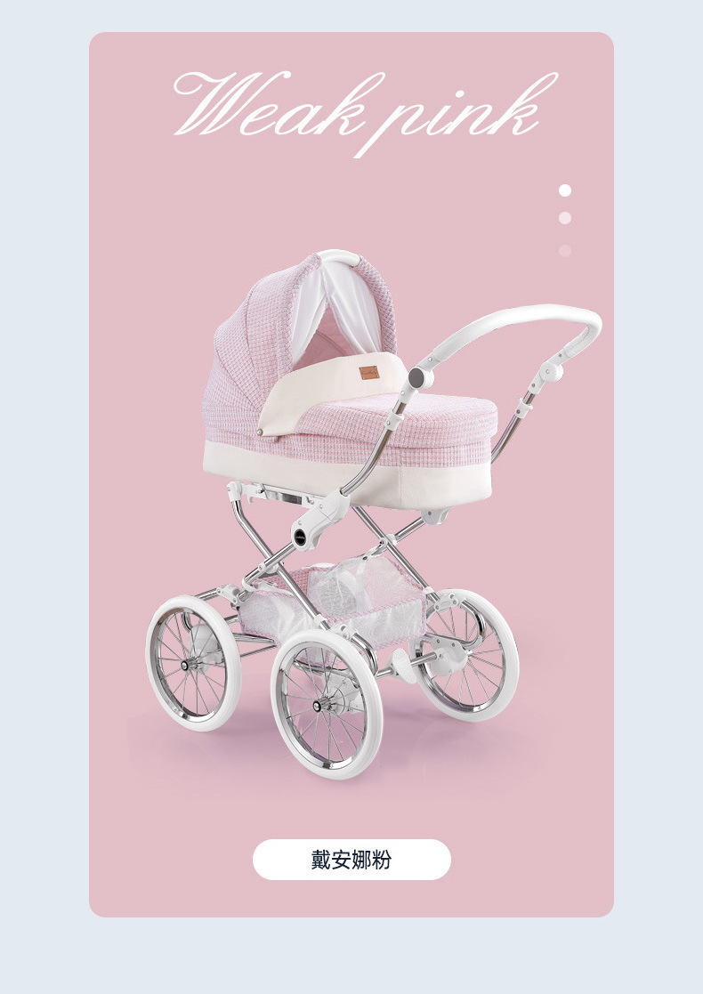 Baby stroller can sit lie down  fold baby breathable umbrella cart one button to collect  portable children's trolley