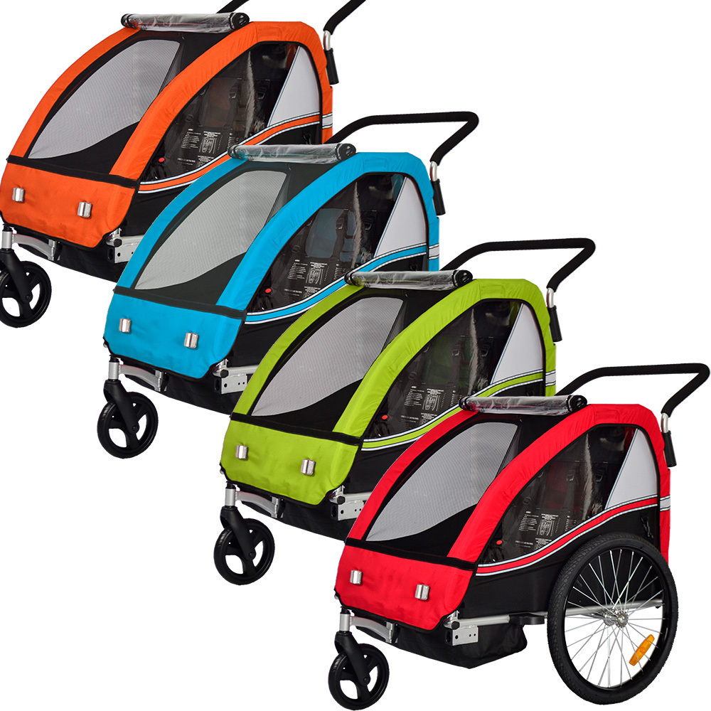 OEM ODM Bike Trailer Factory Pet / Kids / Cargo Bicycle Trailer Best Seller Supplier Bike Stroller 2 In 1