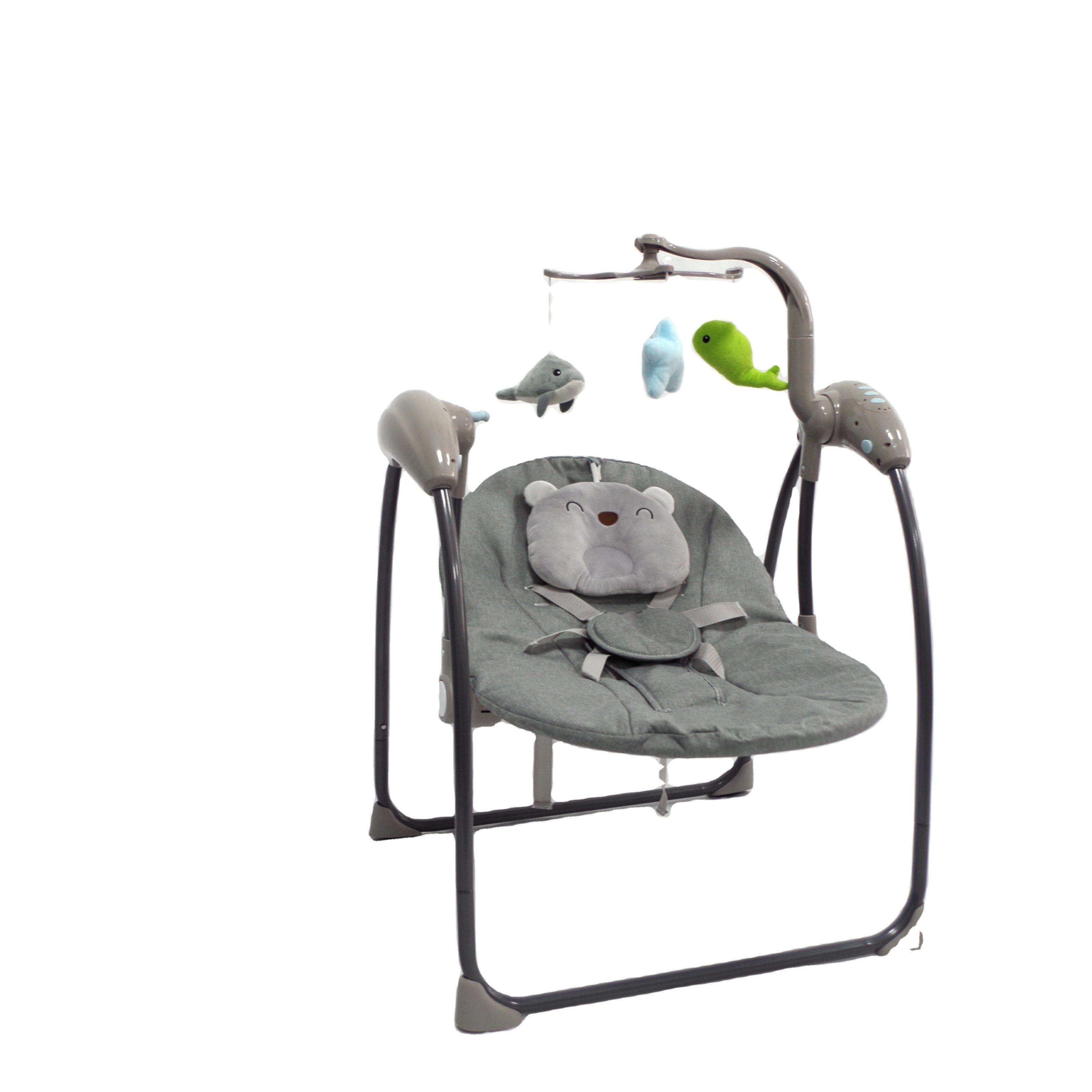 foldable electric baby cradle swing with mosquito net