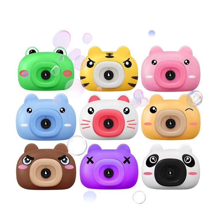 Cartoon Bubble hine Toys Waterproof Lighting Electric Automatic Camera Bubble hine with Bubble Solution kids Gift Toys