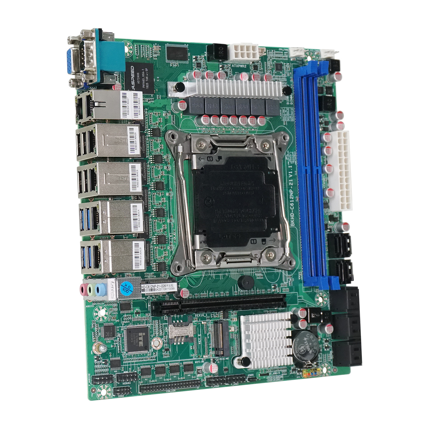 Intel Xeon E5-V3 V4 Processor Lga2011-3 Proxmox Esxi C612Np Industrial Computer Motherboard 6X2.5Gbe I226 10Xsata