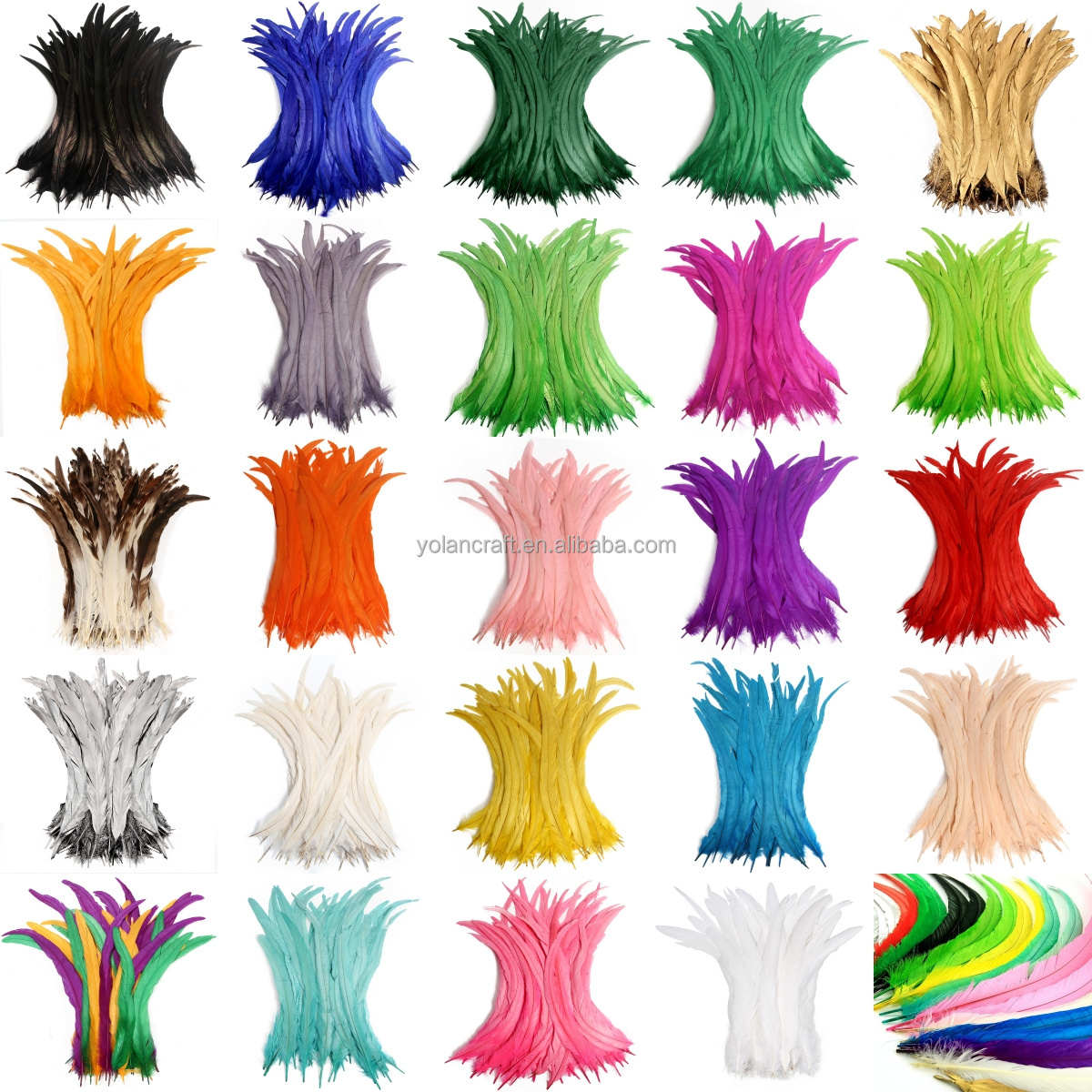 Bulk Natural 12-14-16-18Inch Rooster Coque Tail Feathers for Craft Wedding Party Hats Costume Performances DIY Decoration