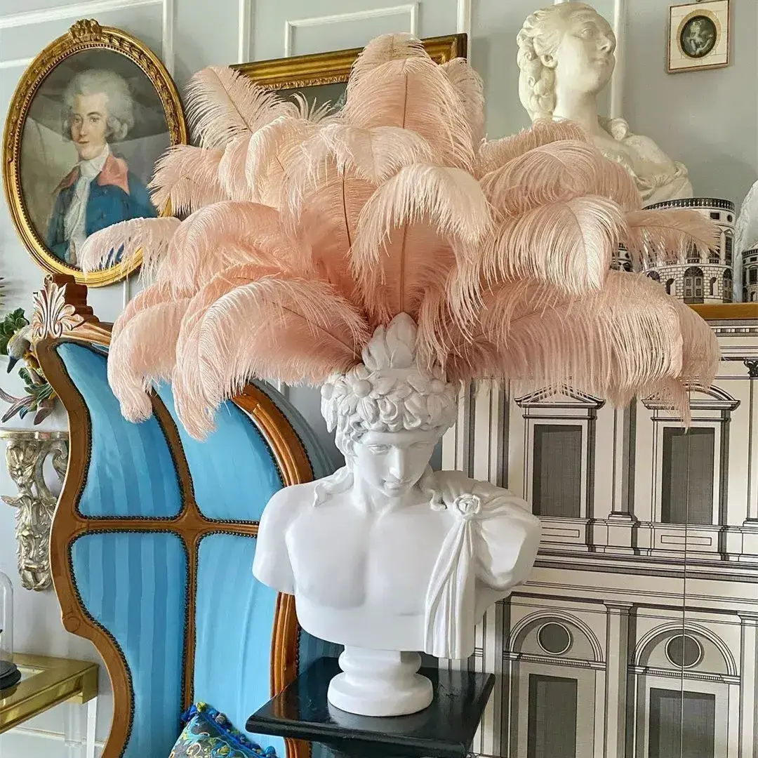 Wedding Centerpieces Home Decoration Plumes Wings Pink White Ostrich Feathers