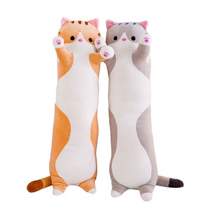 New Design 50/70/90/110/130Cm Cute Comfortable Toy Long Cat Plush Pillow For Boys And Girls