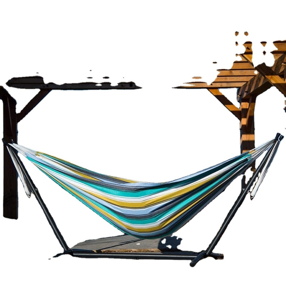 Portable Hanging Free Hammock With Stand Double Folding Hammock Stand