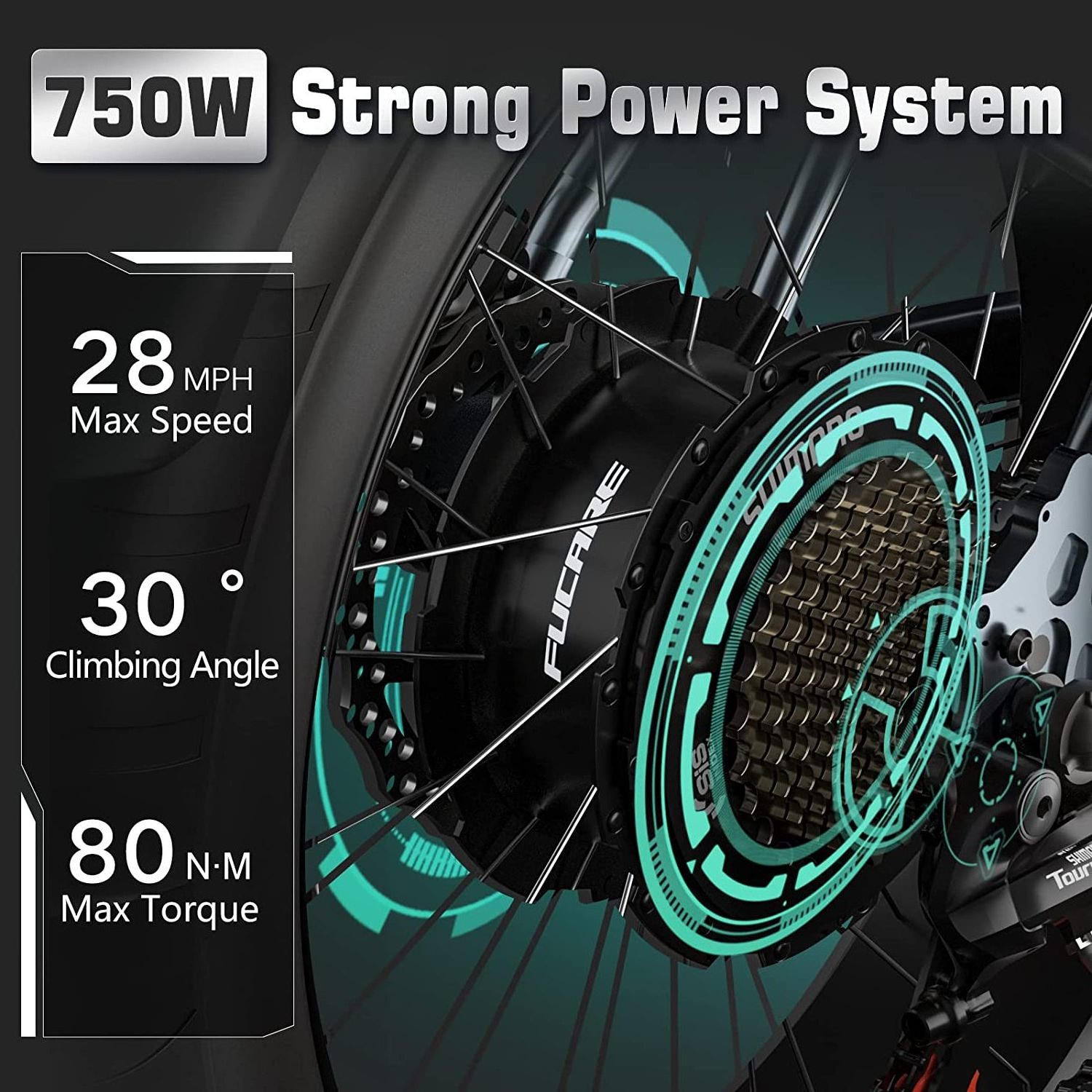 Weekly Deals FUCARE Shimano 7-Speed and 48V 20.8AH Dual Batteries 20