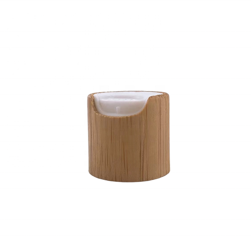 best quality bamboo made plastic 24mm 28mm disc top caps bamboo white press cap cover disc top caps