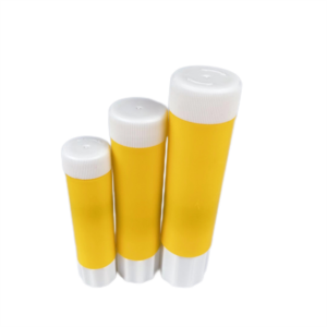 Plastic office glue stick tube half transparent large twist up container plastic PP 15g empty glue stick tube