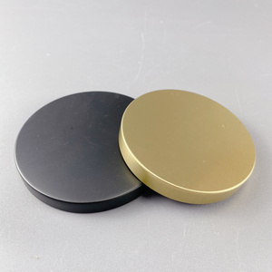 Luxury Gold Matte Black Plated Candle Lid with Silicone Sealing Ring Metal Bottle Cap Closure for Candles