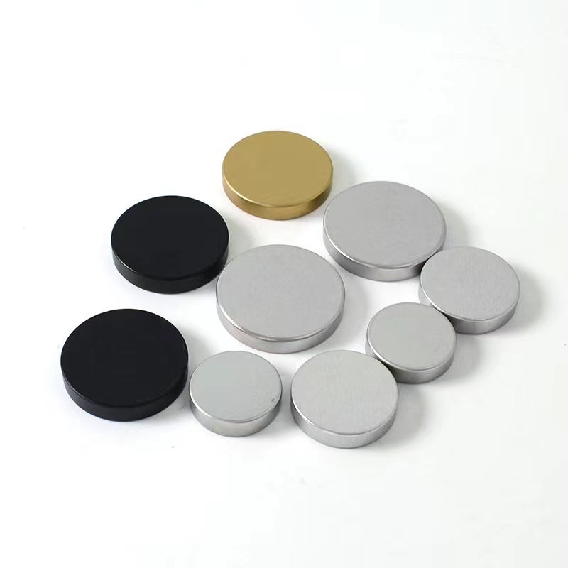 Matte Black Metal Lids Tinplate Unishell Caps Gold Bottles Customized Round Aluminium Caps for Glass Bottles Screw Lid 10000 Pcs