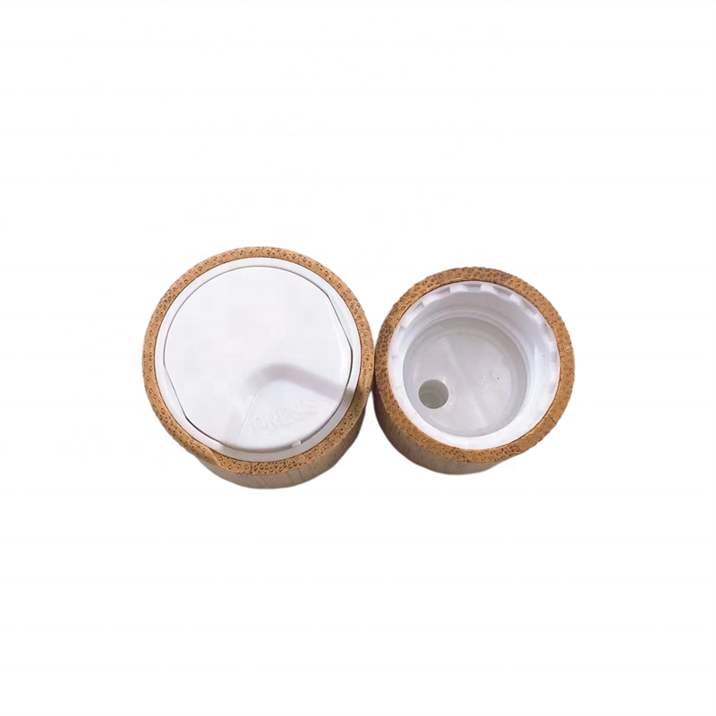 best quality bamboo made plastic 24mm 28mm disc top caps bamboo white press cap cover disc top caps