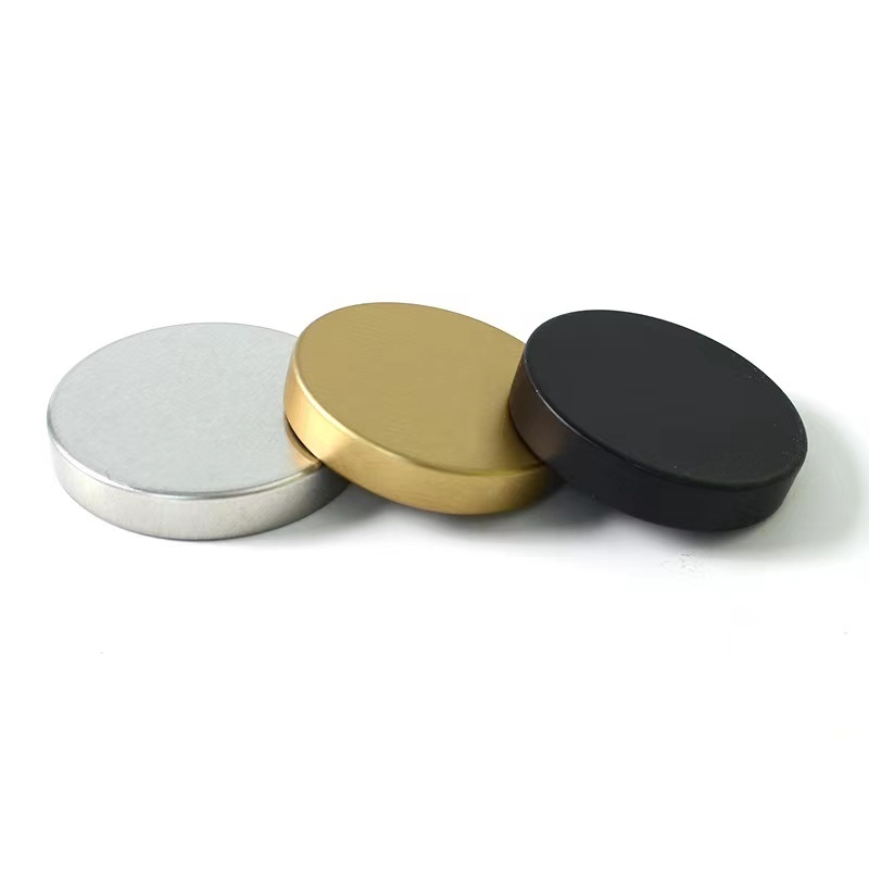 Matte Black Metal Lids Tinplate Unishell Caps Gold Bottles Customized Round Aluminium Caps for Glass Bottles Screw Lid 10000 Pcs