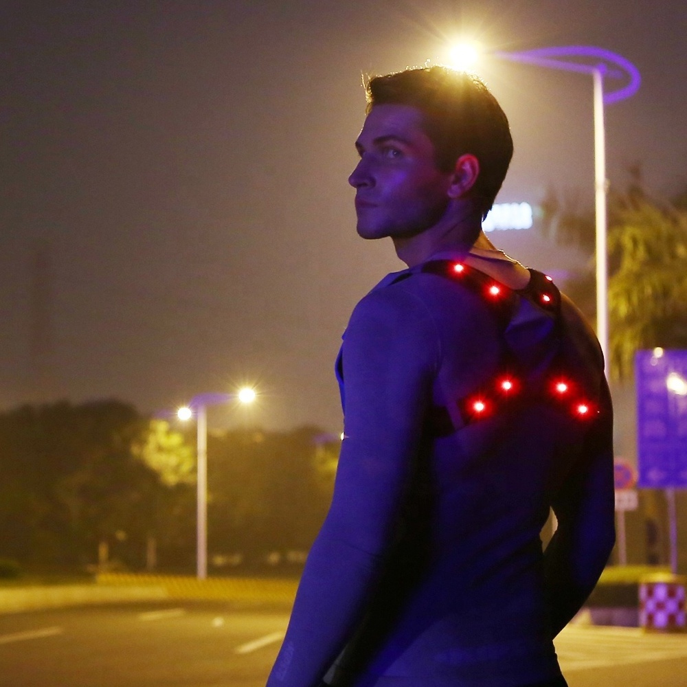 Adjustable USB Rechargeable LED Reflective Safety  Sports Vest