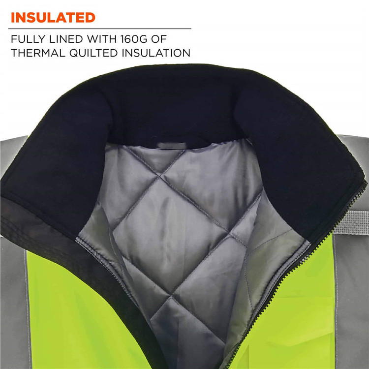 Black Friday Hot Sell China Factory Reflector Safety Clothing High Visibility Reflective Winter Bomber Jacket