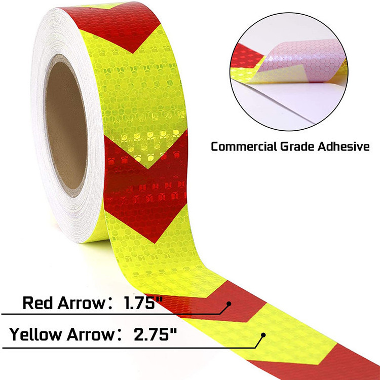 Waterproof Free Samples High Quality Red and Yellow Truck Vehicle Micro Prism Conspicuity Infrared Reflective Tape