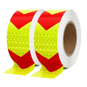 Waterproof Free Samples High Quality Red and Yellow Truck Vehicle Micro Prism Conspicuity Infrared Reflective Tape