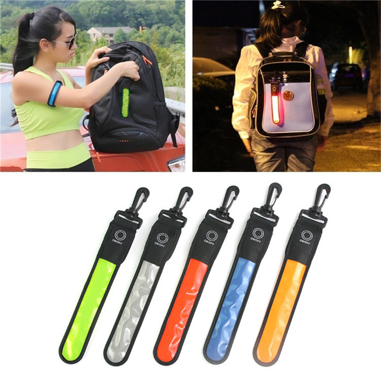 Safety Light Pendant Bag LED Reflective Strap For Outdoor Sports Riding Night Running Mountaineering