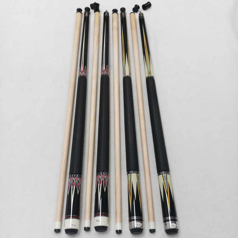 Custom logo 57inch+13mm tip size maple wood pool cue stick radial pin+joint protectors Billiard cues decal designs for 9 balls