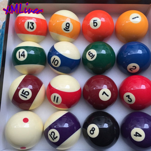 xmlivet 52.25mm/57.2mm Resin Billiards Pool small NO Design Balls Complete Set of Balls 2 1/4 inch Nine-Ball Balls