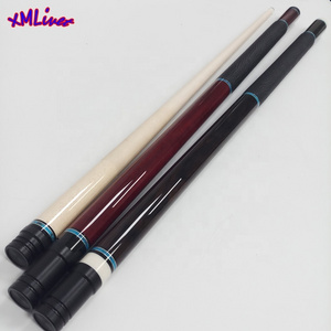 xmlivet handmade ebony solid wooden Billiards cues in leather cue grips 58inch 2pcs radial pin with turquoise Pool cue sticks